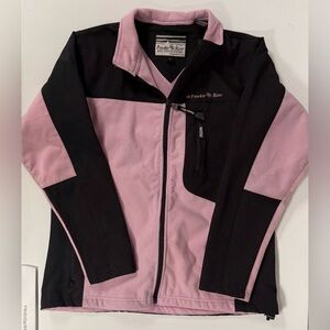 Panhandle Slim Powder River Outfitters Fleece Jacket Zip Pink Black Women Large